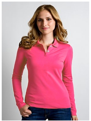 Women polo shirts pink design - Click Image to Close